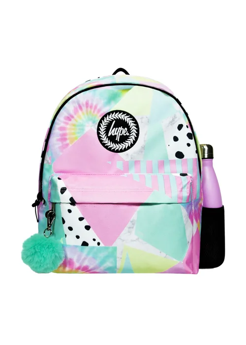 Hype Kids Multi Pastel Collage Backpack - One Size Image 4