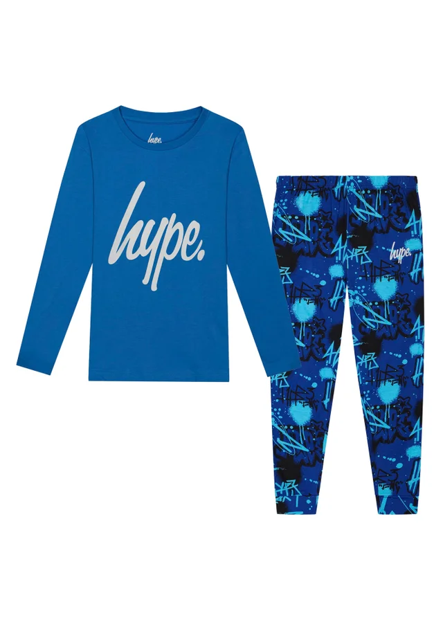 Hype Boys Blue Set Kids Soft Sleepwear Pyjama (7-14 Years)