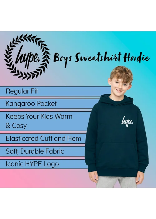 Hype Boys Teal Extract Hoodie (7-14 Years) - 13-14 Yrs Image 5