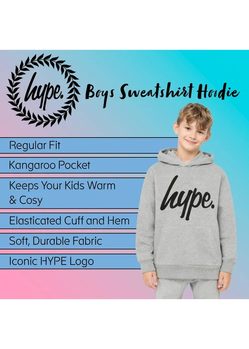 Hype Boys Grey Extract Hoodie (7-14 Years) - 13-14 Yrs Image 5
