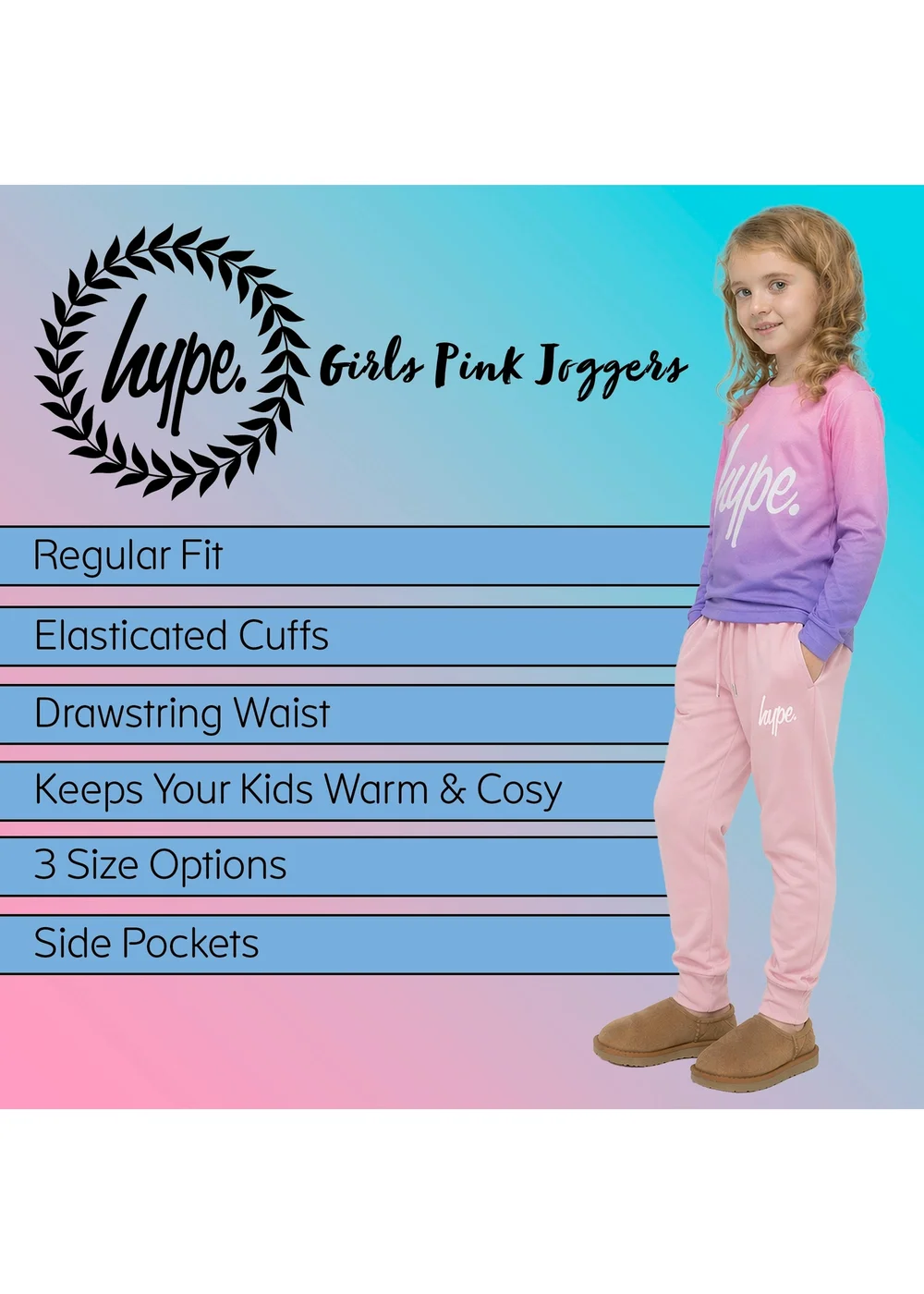 Hype Girls Pink Incept Joggers (7-14 Years) - 7-8 Yrs Image 5