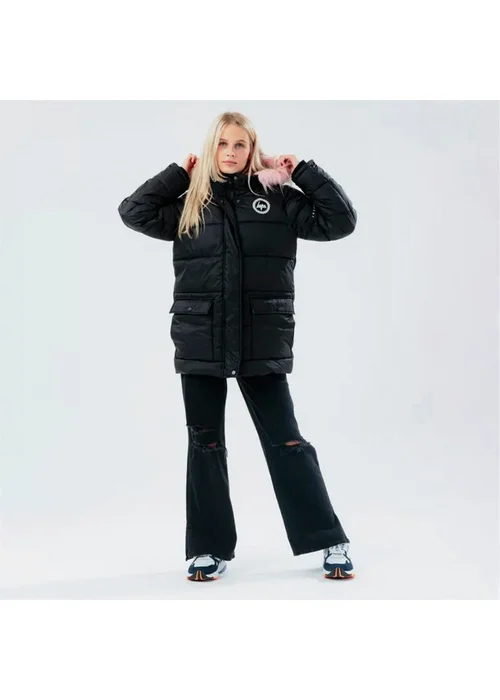 Hype Girls Black Explorer Winter Coat (5-14 Years) - 9-10 Yrs Image 2