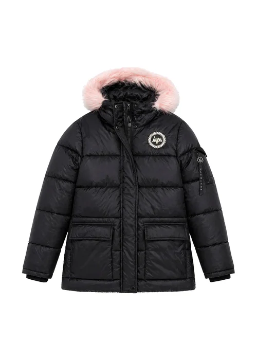 Hype Girls Black Explorer Winter Coat (5-14 Years) - 9-10 Yrs Image 4