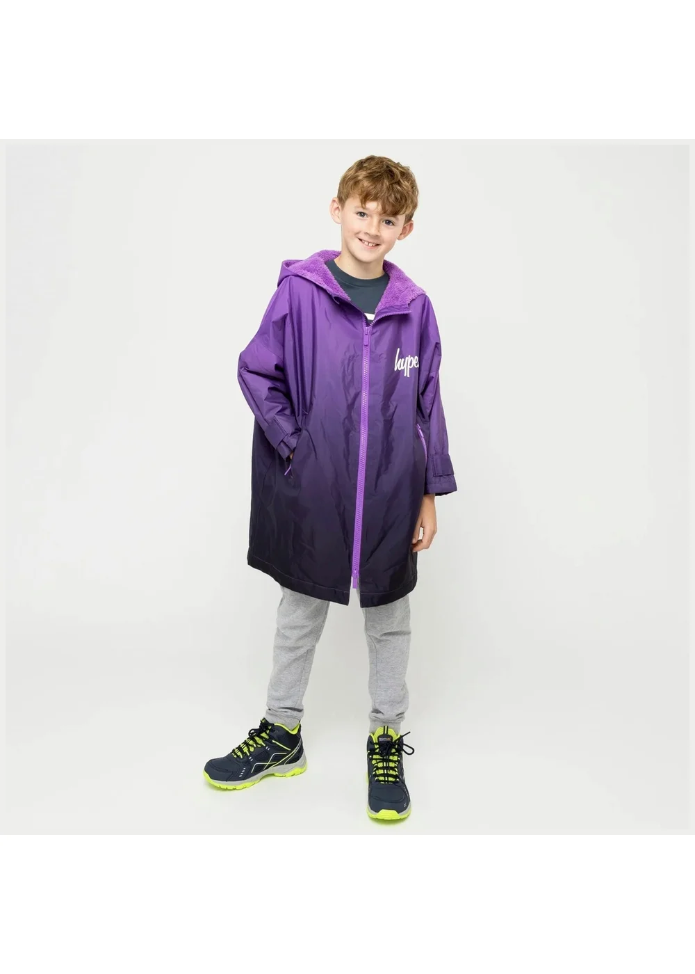 Hype Kids Purple Hanging Robe Fleece Warm Swim Coat (3-13 Years) - 3-5 Yrs Image 3