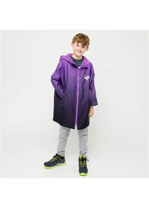 Hype Kids Purple Hanging Robe Fleece Warm Swim Coat (3-13 Years) - 3-5 Yrs Image 3