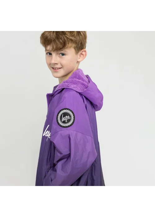 Hype Kids Purple Hanging Robe Fleece Warm Swim Coat (3-13 Years) - 3-5 Yrs Image 2