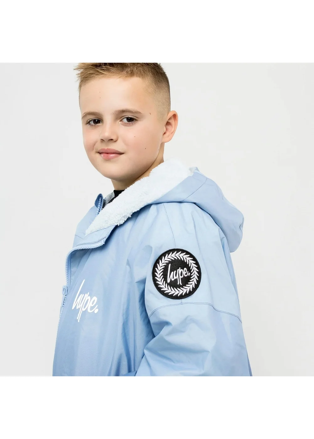 Hype Kids Blue Hanging Robe Fleece Warm Swim Coat (3-13 Years) - 9-13 Yrs Image 3