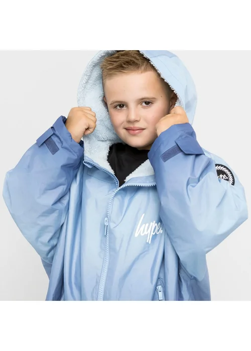 Hype Kids Blue Hanging Robe Fleece Warm Swim Coat (3-13 Years) - 9-13 Yrs Image 2