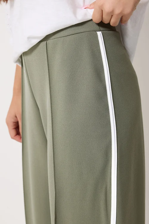 M&Co Petite Khaki Green Pintuck Trousers - 12 Image 4