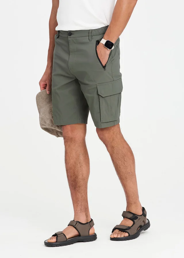 Cotton Traders Olive Quick Dry Stretch Action Shorts