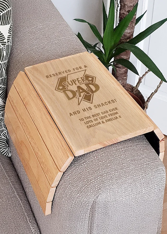 Personalised Memento Company Super Dad Sofa Tray