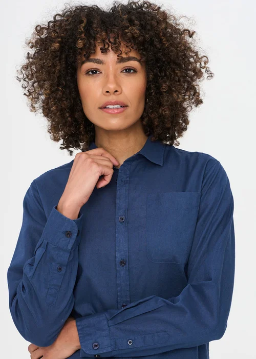 Cotton Traders Admiral Long Sleeve Linen Blend Shirt - M Image 3
