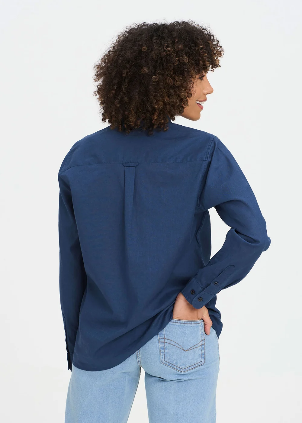 Cotton Traders Admiral Long Sleeve Linen Blend Shirt - M Image 2