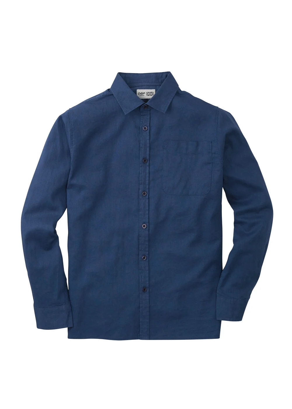 Cotton Traders Admiral Long Sleeve Linen Blend Shirt - M Image 4