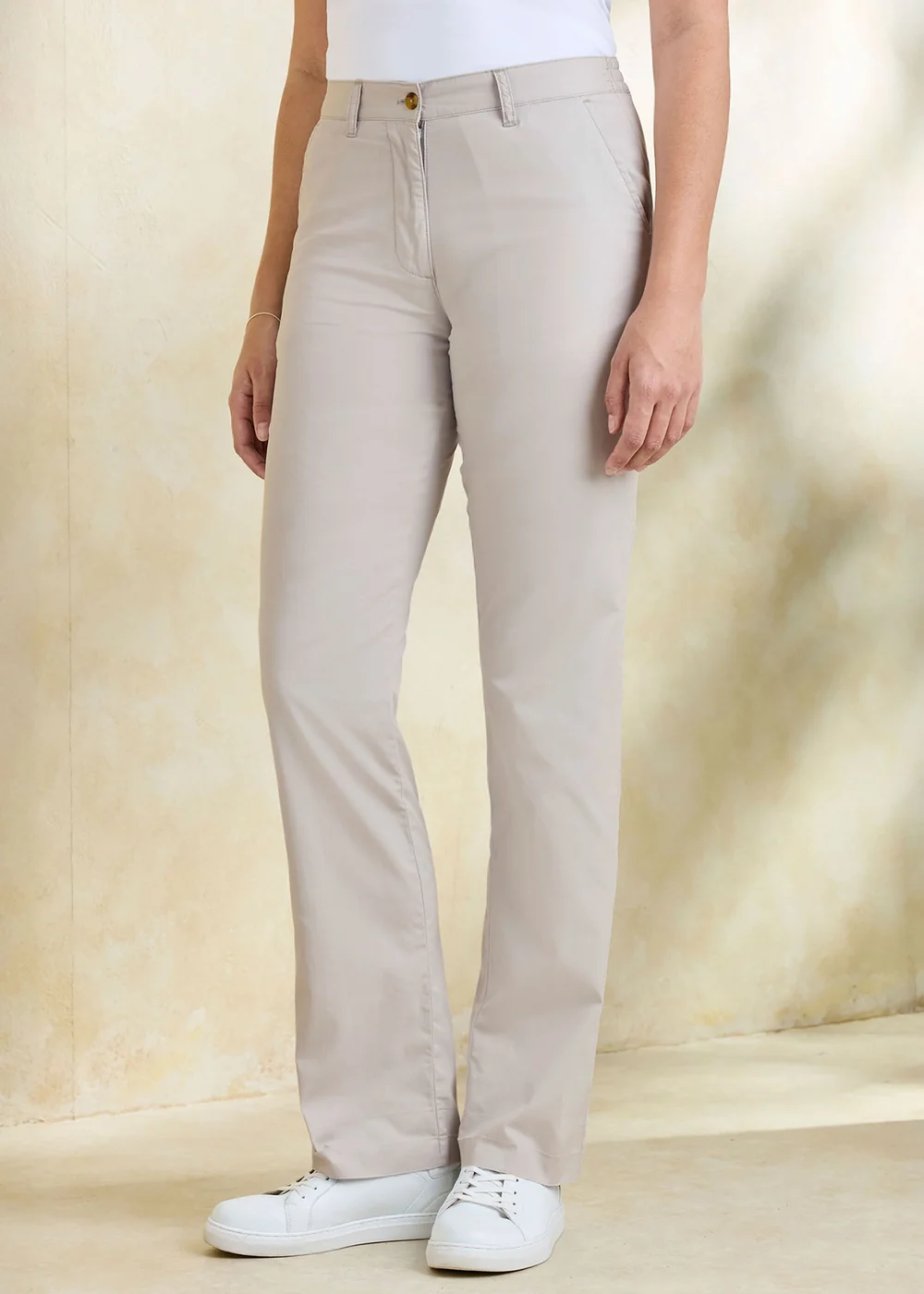 Cotton Traders Dove Grey Everyday Straight Leg Trousers - 20/L31 Image 2