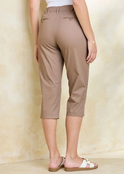 Cotton Traders Light Taupe Classic Chino Crop Trousers - 10 Image 2