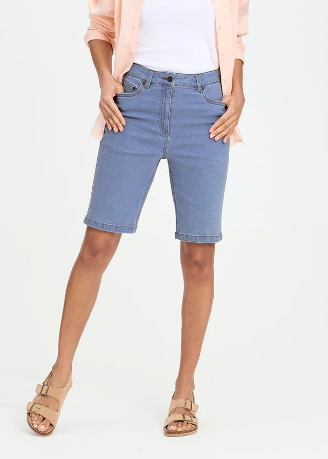 Cotton Traders Mid Stonewash Ladies Denim Shorts