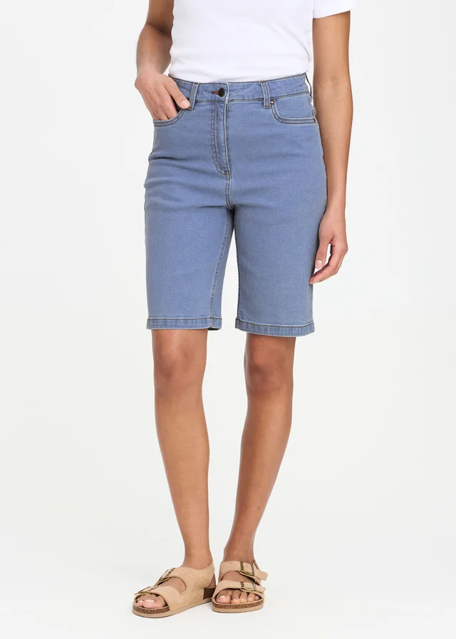 Cotton Traders Mid Stonewash Ladies Denim Shorts