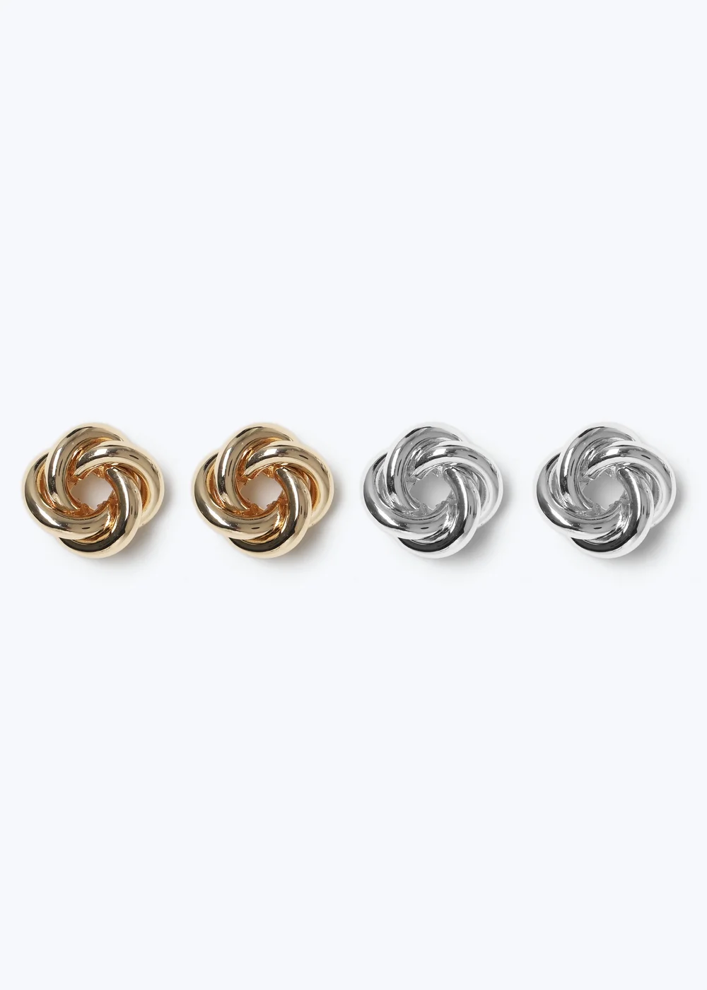 Muse 2 Pack Gold Knot Stud Earrings - One Size Image 1
