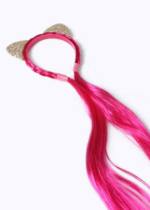 Flitzy Pink Cat Fake Hair Pink - One Size Image 2