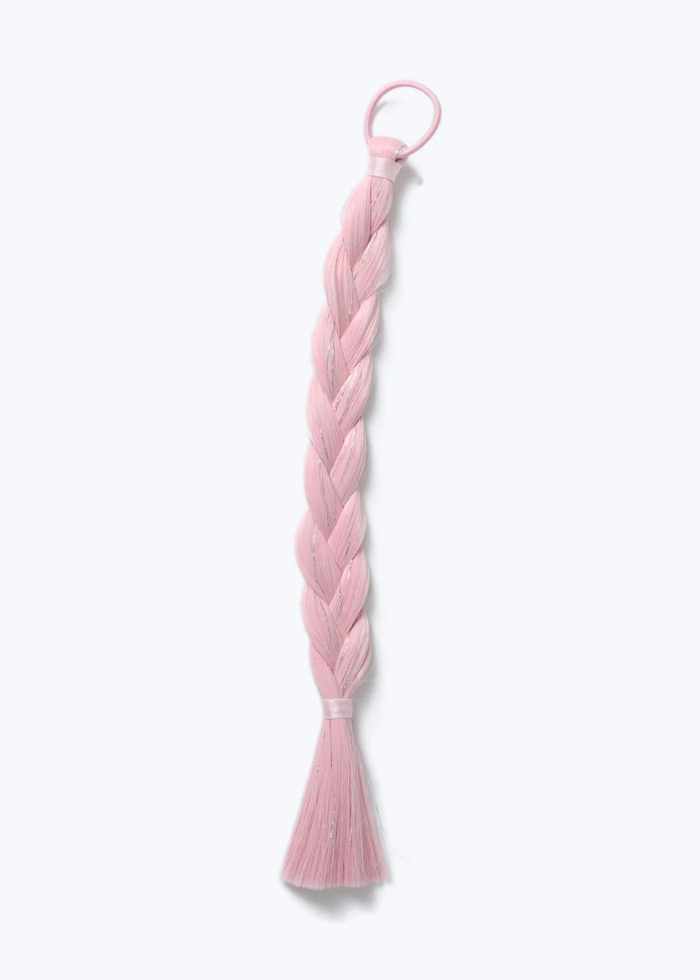 Flitzy Pink Braid Fake Hair Pink - One Size Image 1