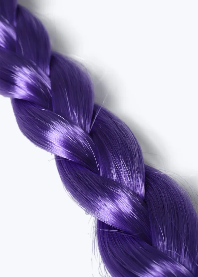 Flitzy Purple Braid Fake Hair Purple