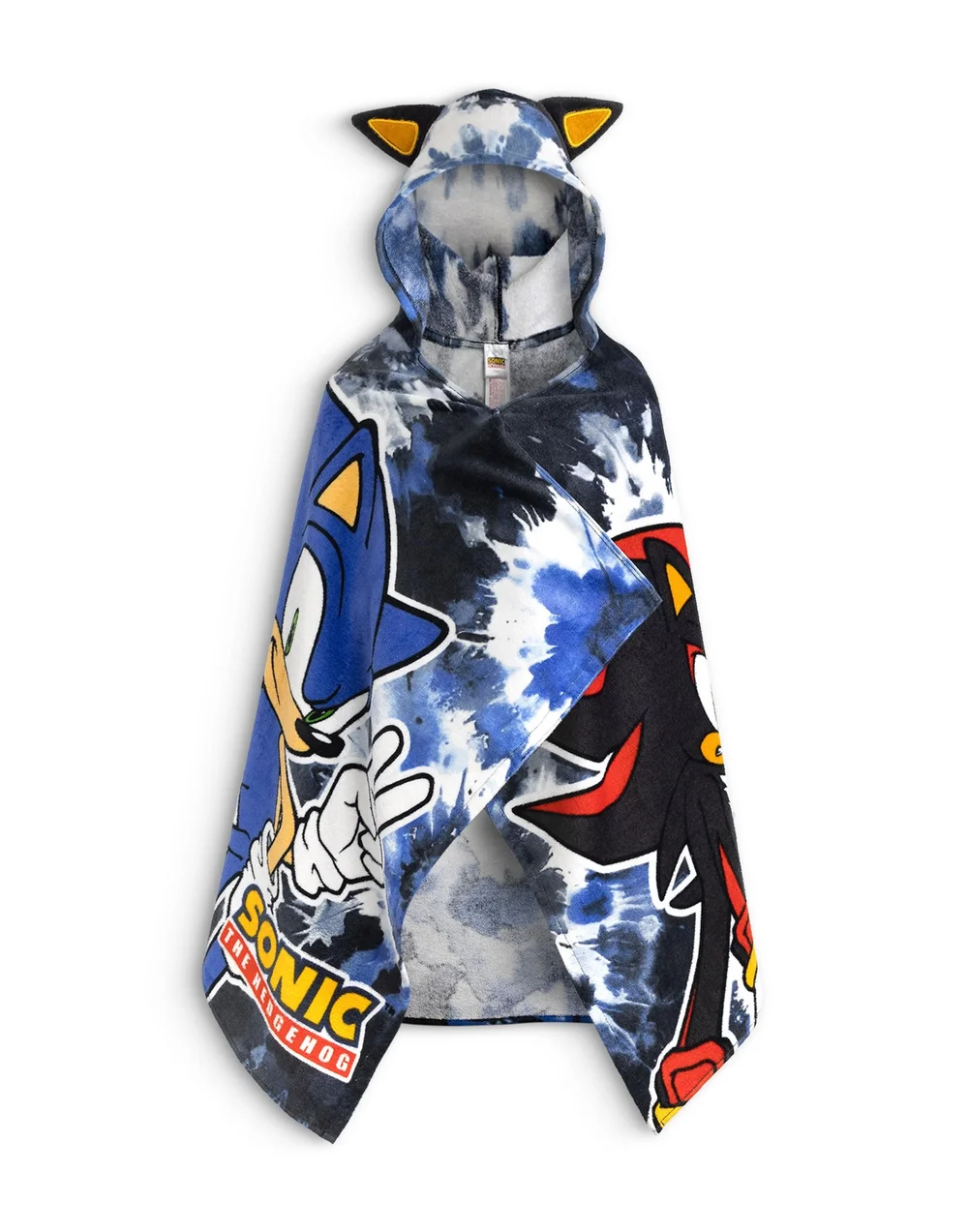 Vanilla Underground Sonic The Hedgehog Boys Black Shadow Poncho Towel (One Size) - One Size Image 1
