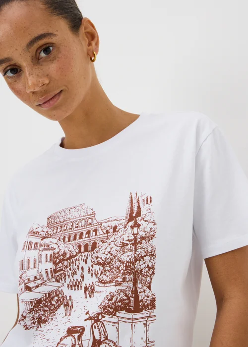 White Dolce Vita Graphic T-Shirt - XS Image 3