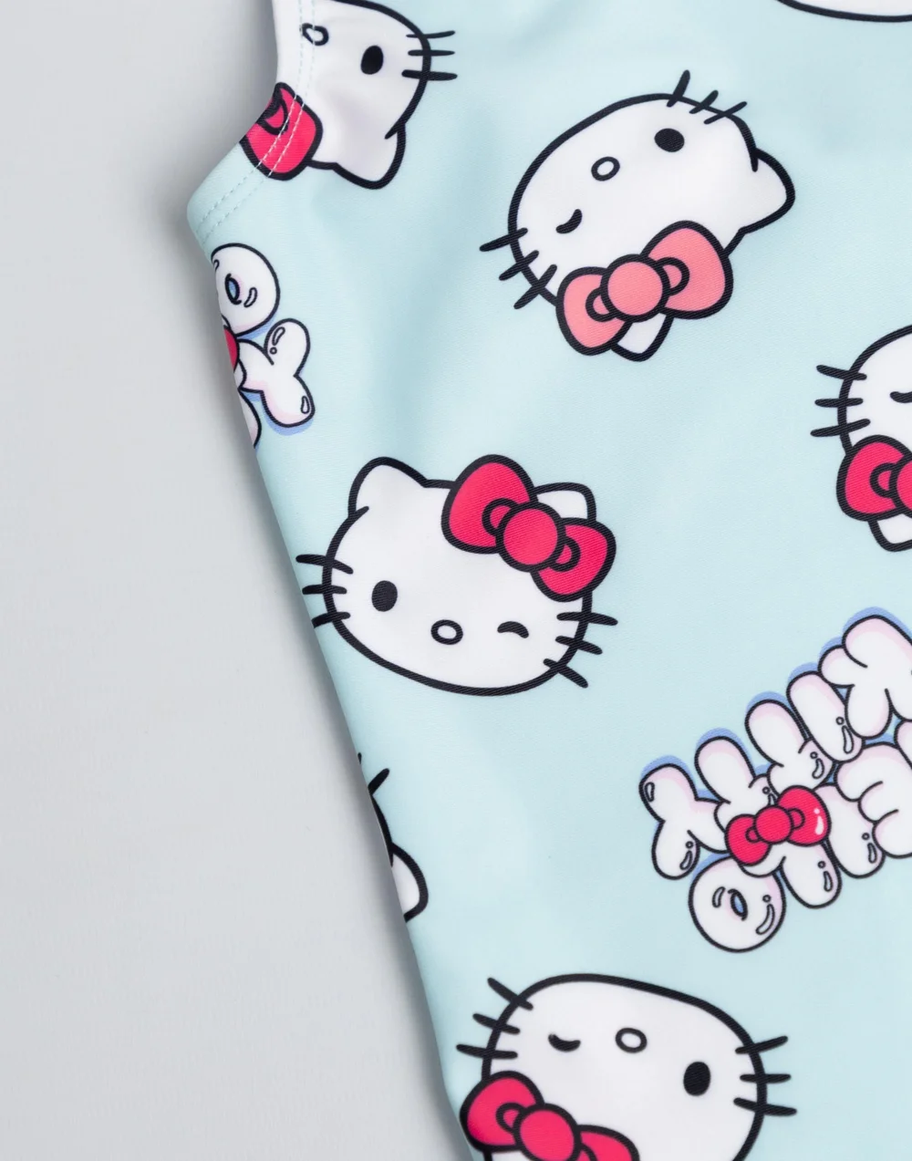 Vanilla Underground Hello Kitty Girls Blue Character AOP 1 Piece Swimming Costume (3-14 Years) - 5-6 Yrs Image 5