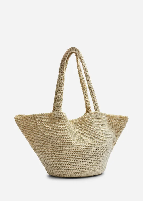 Where's That From Elowen Cream Mesh Shopper Shoulder Bag - One Size Image 1