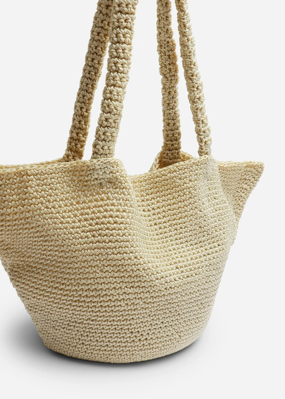 Where's That From Elowen Cream Mesh Shopper Shoulder Bag - One Size Image 2