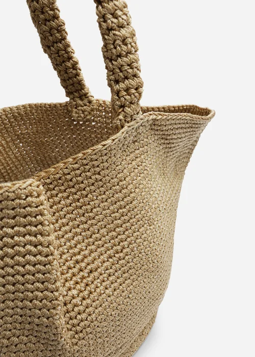 Where's That From Elowen Tan Mesh Shopper Shoulder Bag - One Size Image 3