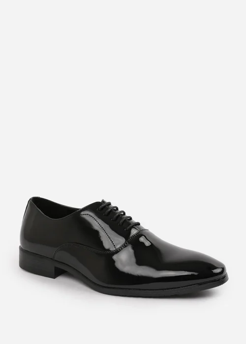 Where's That From Nick Black Oxford Wide Fit Lace Up Work Dress Shoes - 7 Image 6