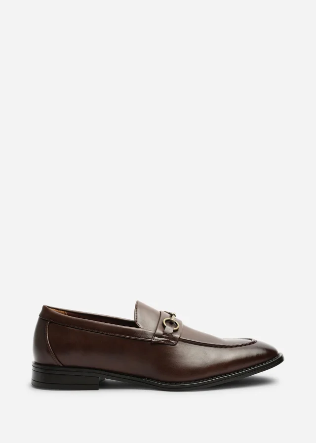 Where's That From Declan Dark Brown Pointed Toe Slip On Buckle Loafer