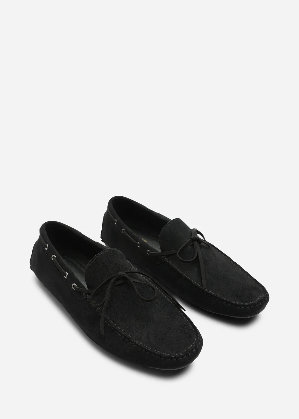 Where's That From Carter Black Faux Suede Slip on Lace Detail Loafer - 7 Image 4