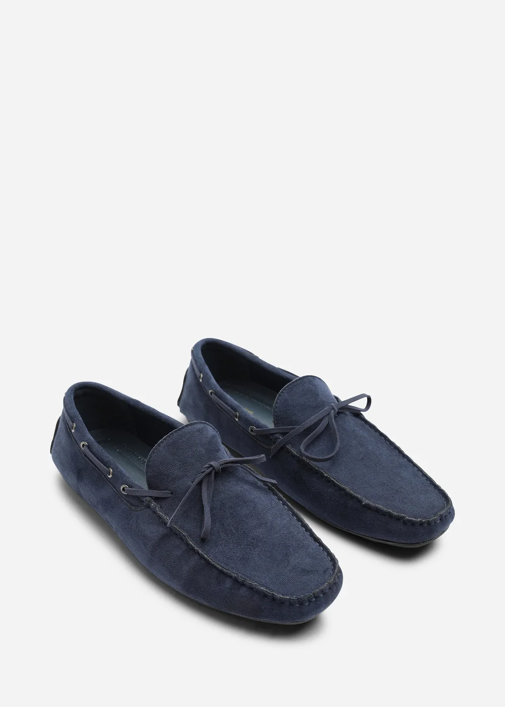 Where's That From Carter Navy Faux Suede Slip on Lace Detail Loafer - 8 Image 4
