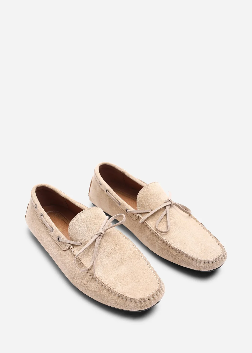 Where's That From Carter Beige Faux Suede Slip on Lace Detail Loafer - Size 7 Image 3