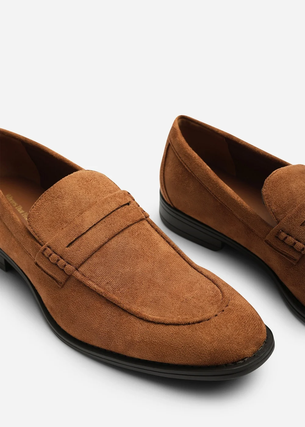 Where's That From Gavin Light Brown Faux Suede Slip on Penny Loafer - 8 Image 4
