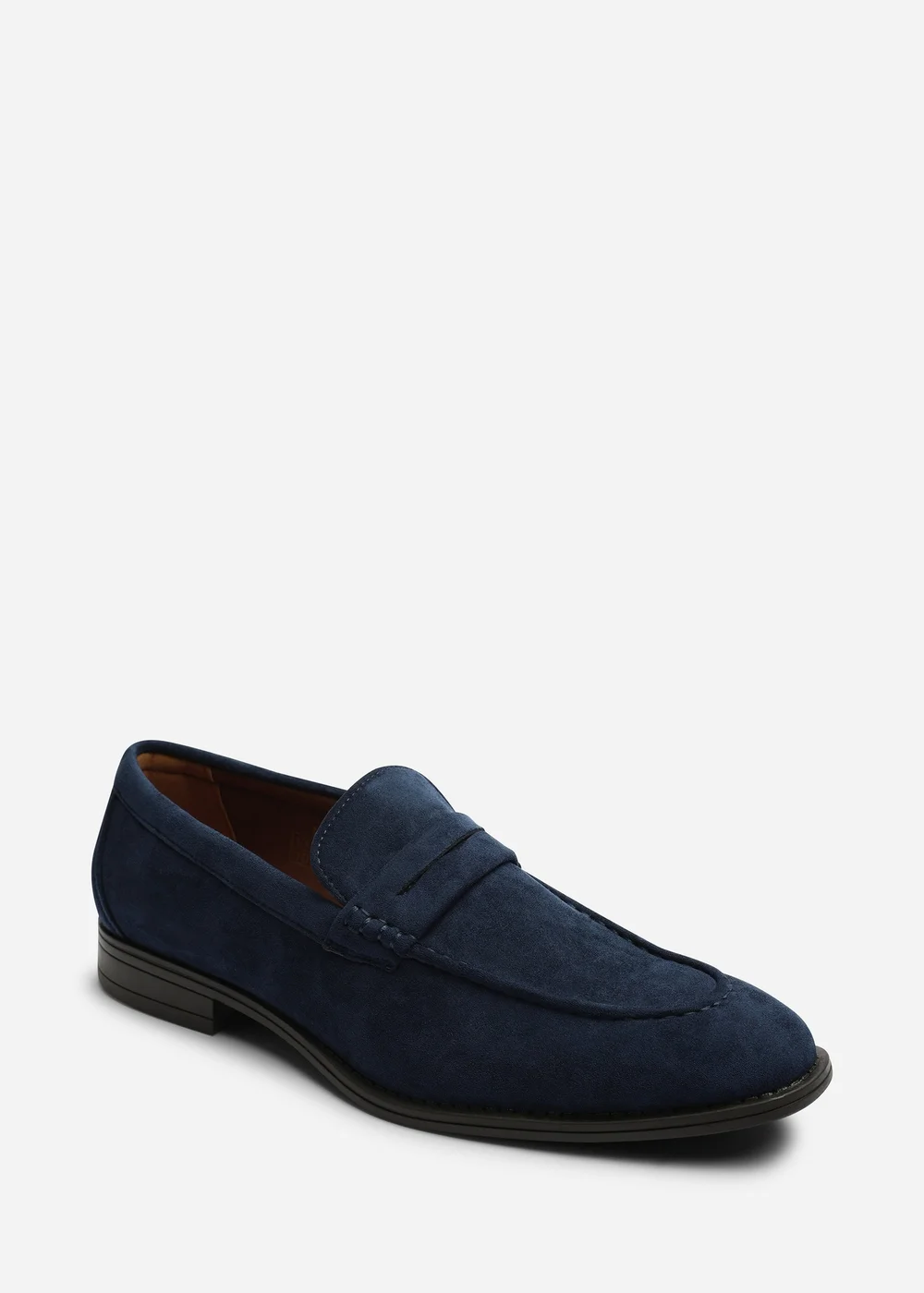 Where's That From Gavin Navy Faux Suede Slip on Penny Loafer - 9 Image 2