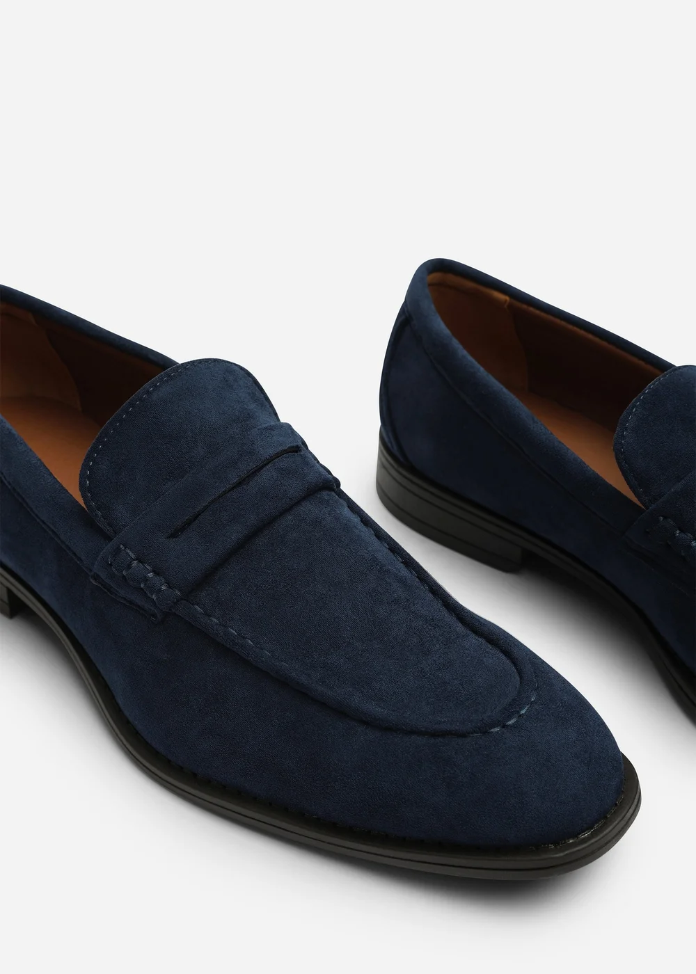 Where's That From Gavin Navy Faux Suede Slip on Penny Loafer - 9 Image 4