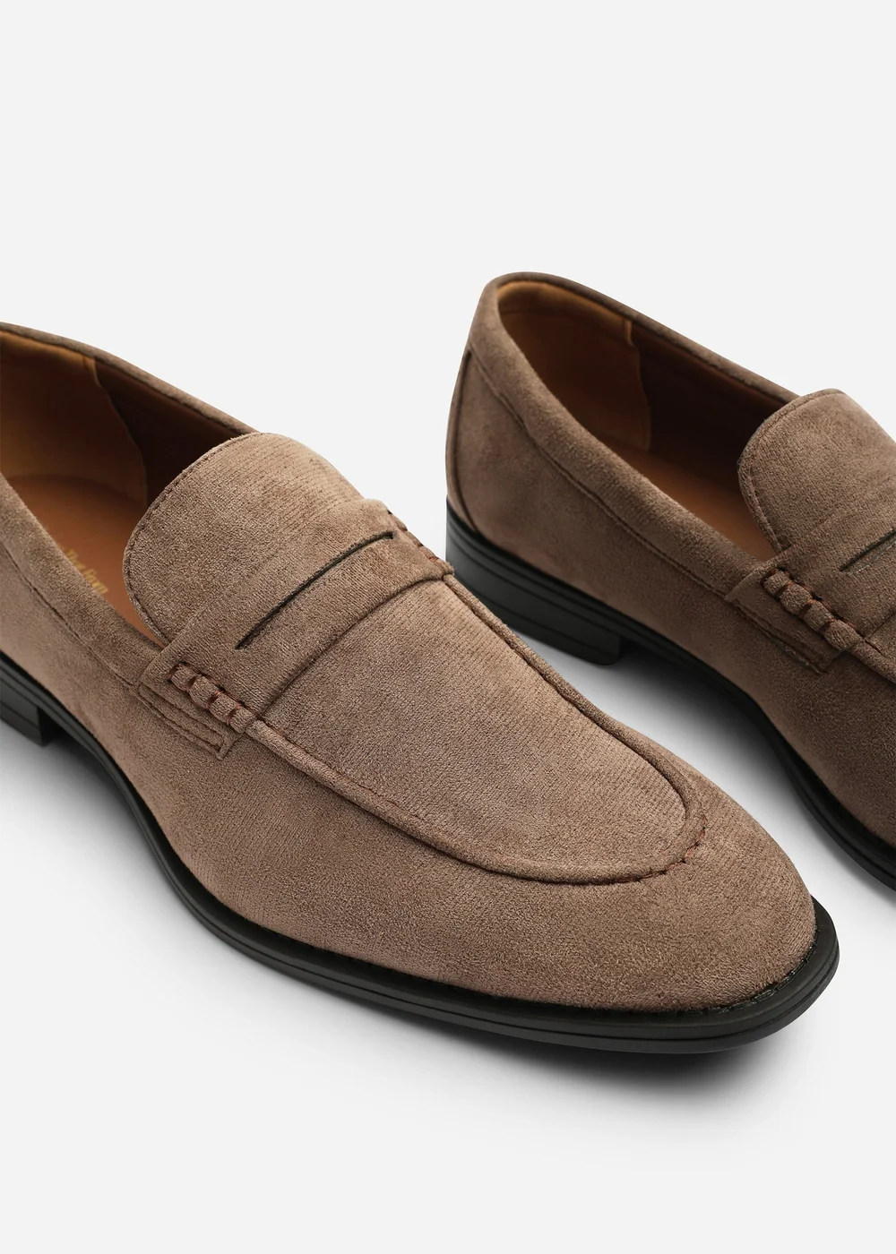 Where's That From Gavin Khaki Faux Suede Slip on Penny Loafer - 7 Image 4