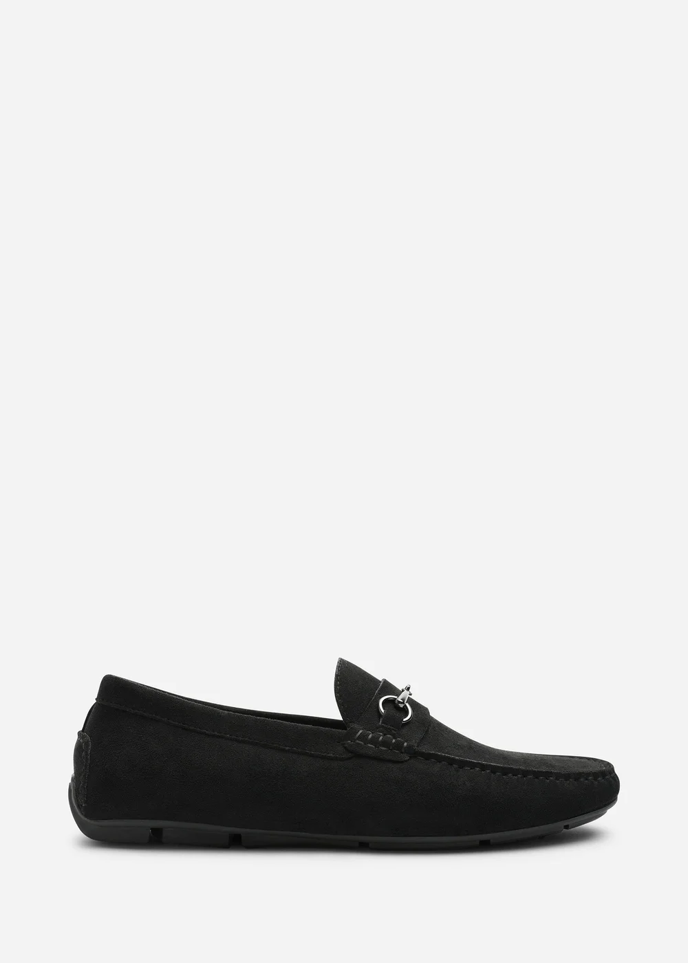 Where's That From Hudson Black Faux Suede Slip On Buckle Loafer - 10 Image 2