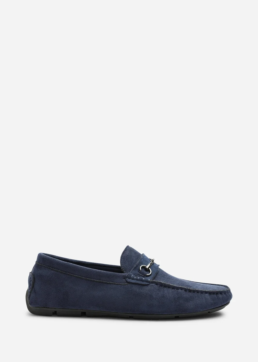 Where's That From Hudson Navy Faux Suede Slip On Buckle Loafer - 7 Image 2