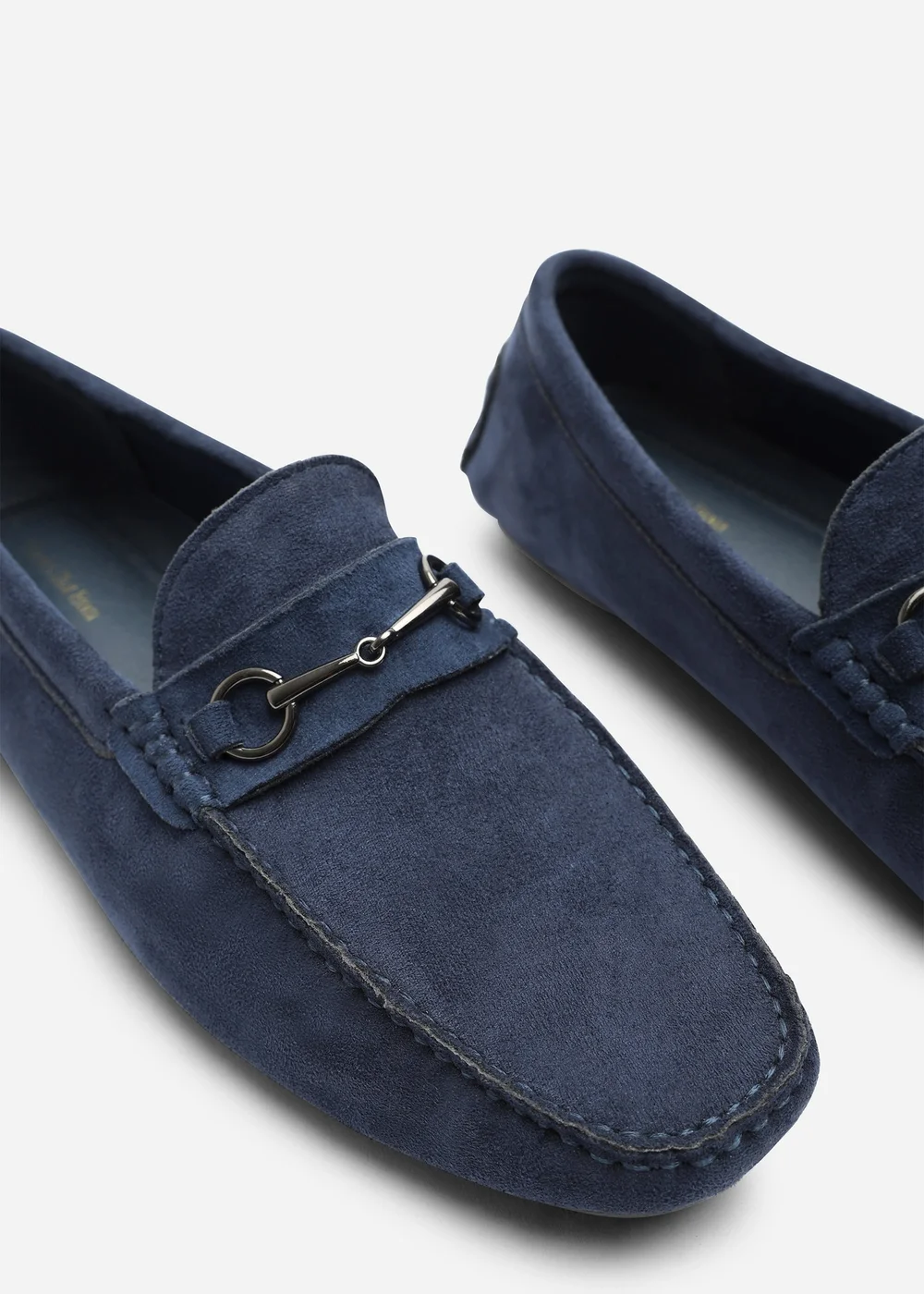 Where's That From Hudson Navy Faux Suede Slip On Buckle Loafer - 7 Image 5