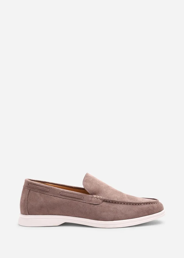 Where's That From Trent Khaki Faux Suede Slip On Easy Loafer