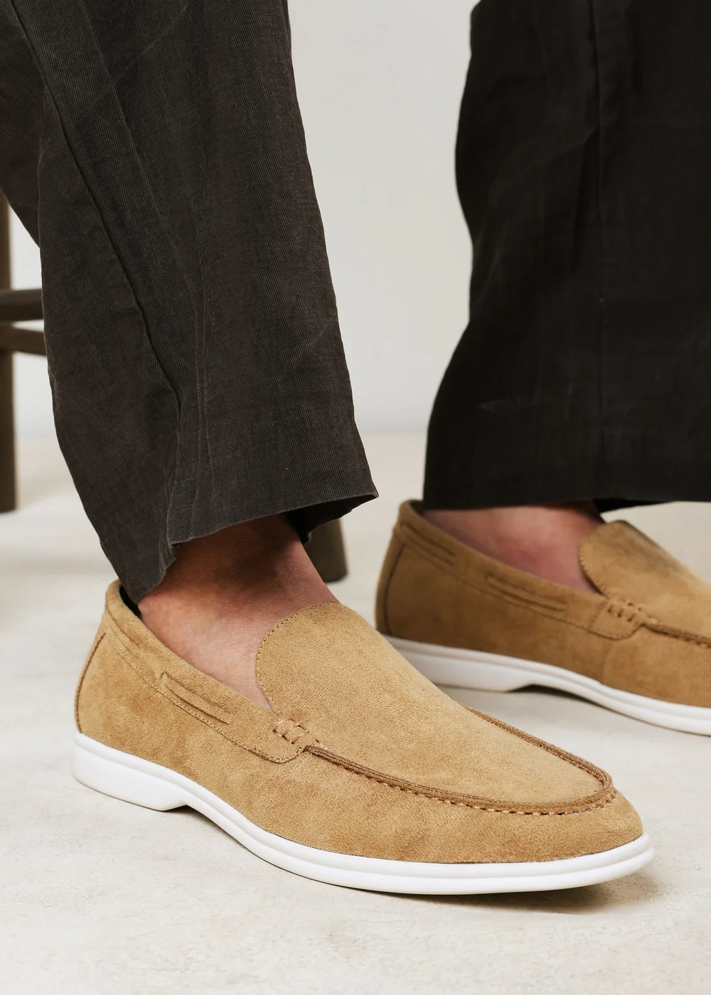 Where's That From Trent Biege Faux Suede Slip On Easy Loafer - 10 Image 6