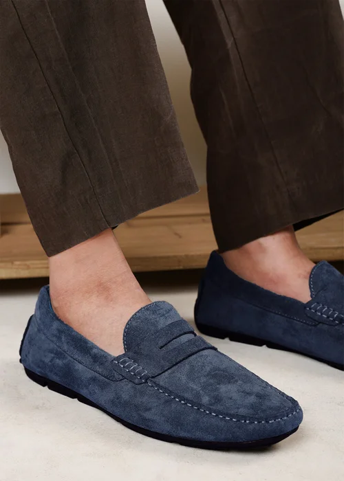 Where's That From Kyle Navy Faux Suede Slip on Bubble Loafer - 9 Image 6