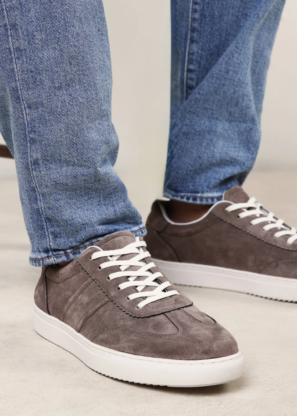 Where's That From Clark Grey Low Cut Lace Up Trainers - 8 Image 2