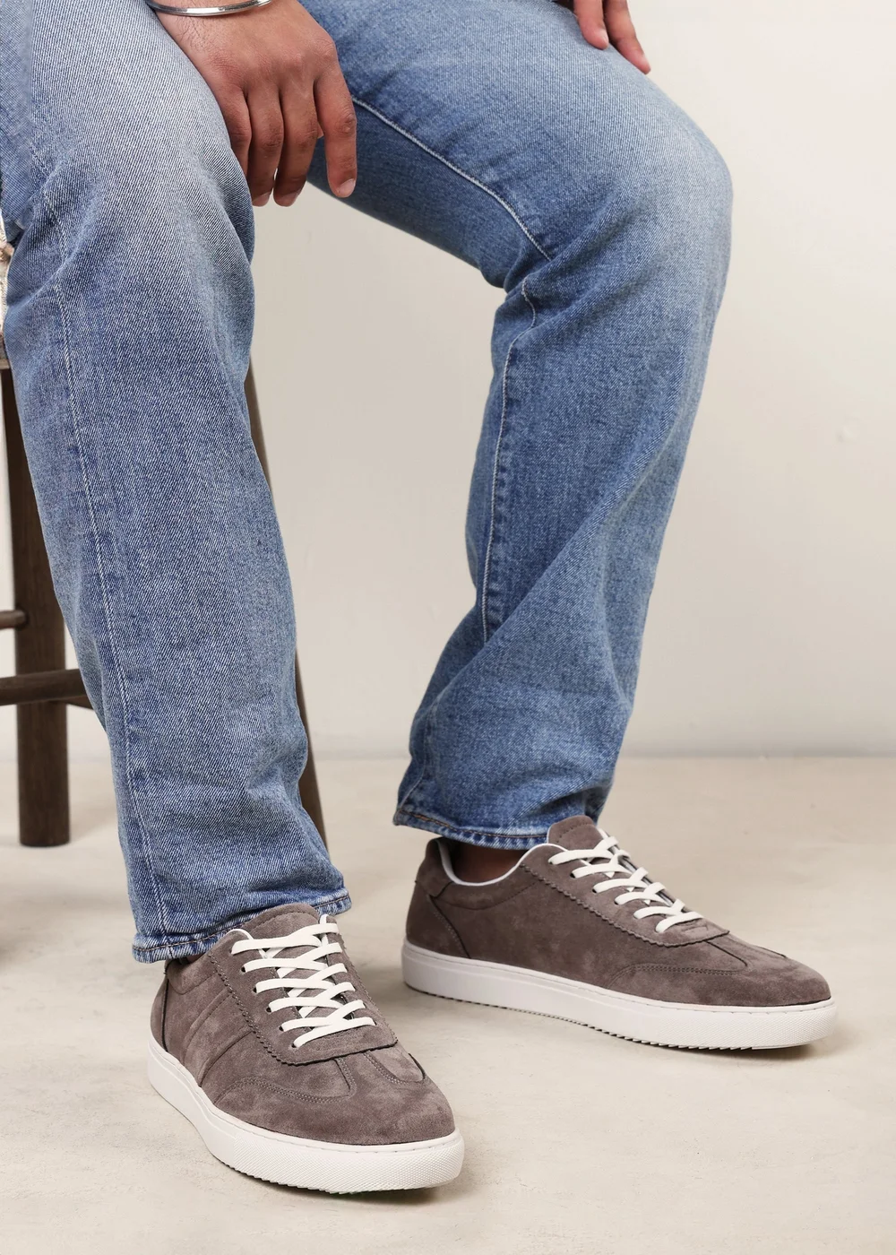 Where's That From Clark Grey Low Cut Lace Up Trainers - 8 Image 6