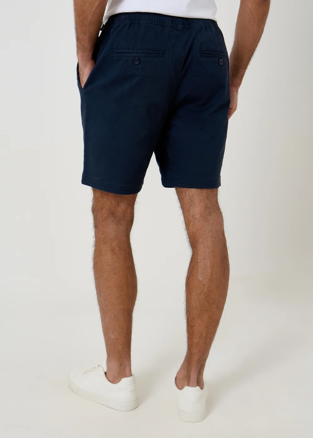 Threadbare Navy Shorter Length Stretch Chino Shorts - 2XL Image 2